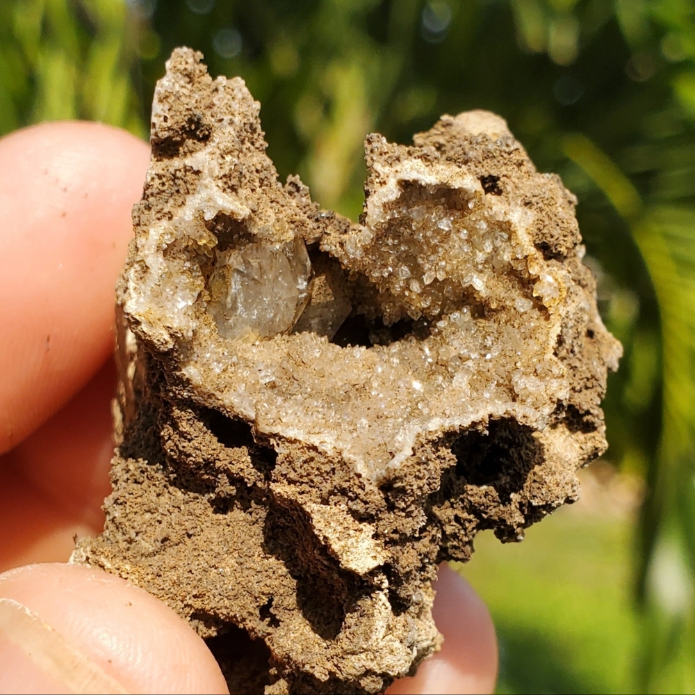 Herkimer Diamond Heart Druzy Cluster